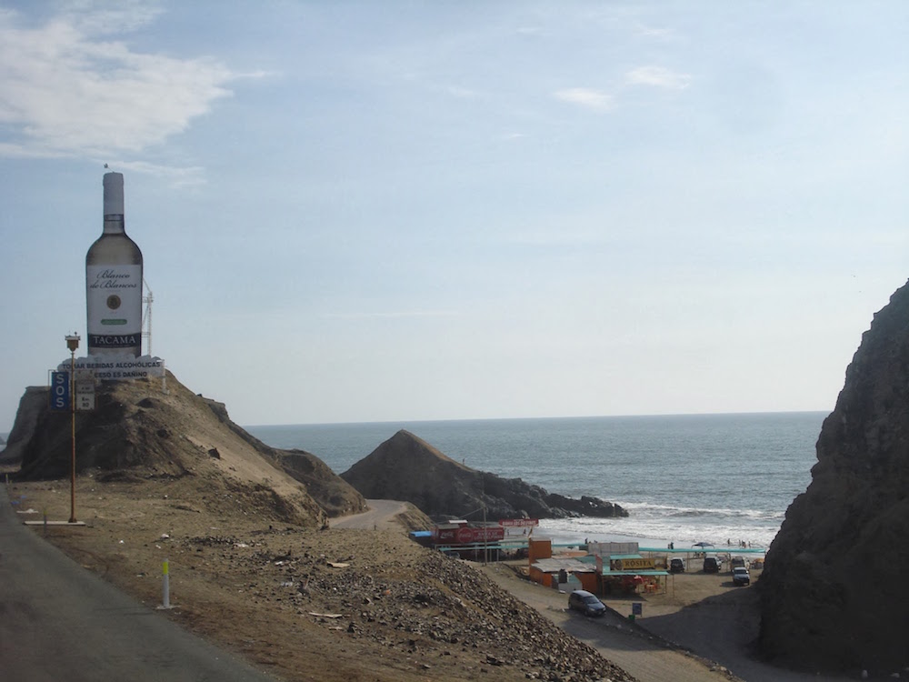 publicité pour du vin Panaméricana Pérou