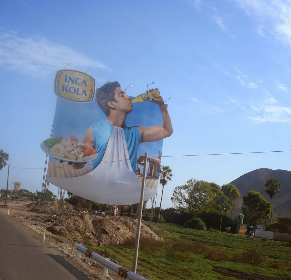 pub pour la boisson inca cola sur la panamericana