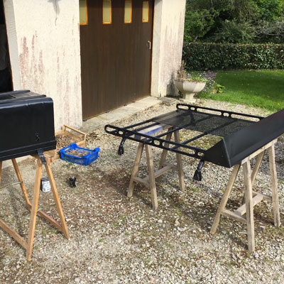 peinture galerie renault 4L