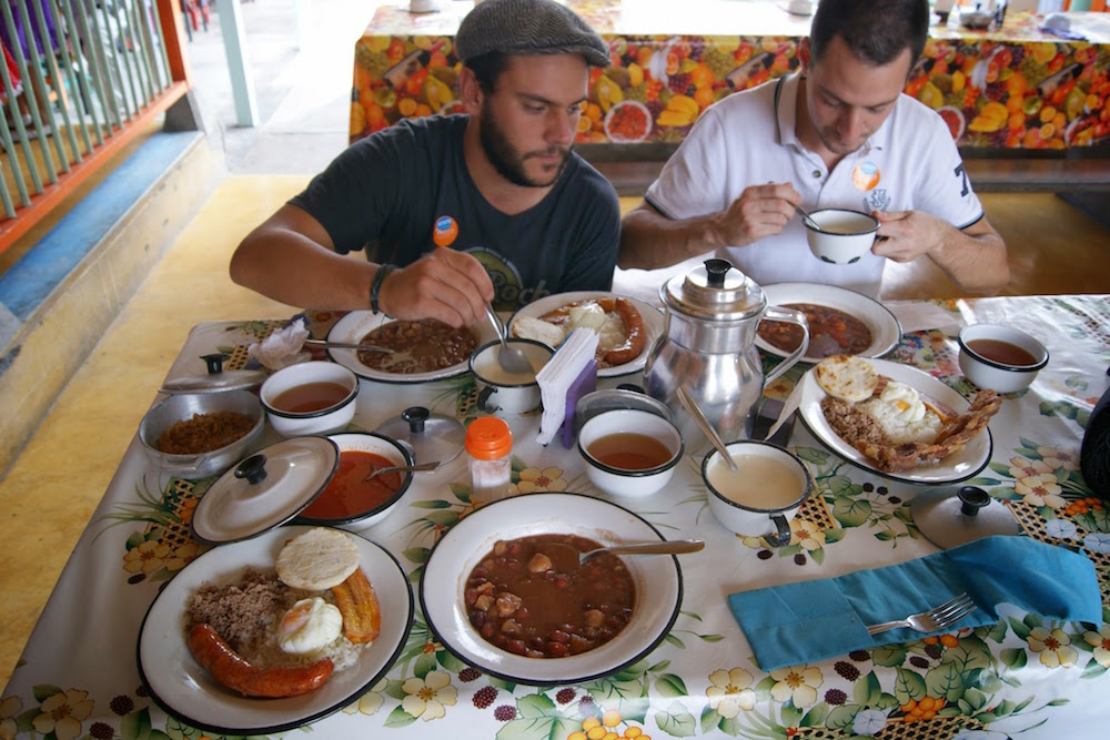 Repas du Cafetero après la récolte Colombie